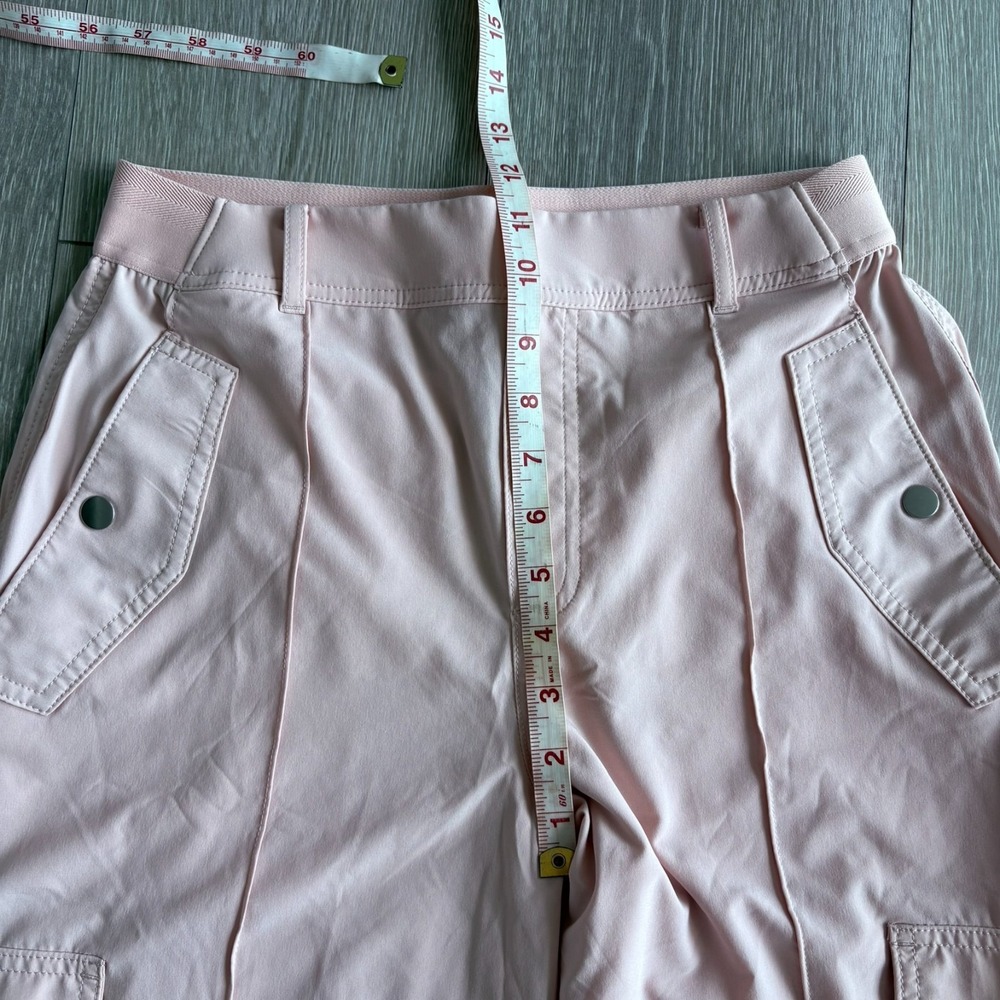 Athleta Womens Light Pink High Rise Straight Leg Vienna Cargo Pants Size 12/P - Picture 12 of 14